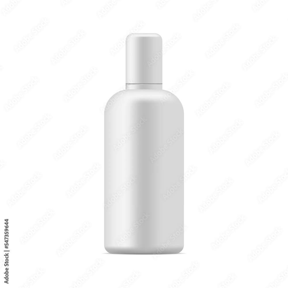 Cosmetic bottle. Empty white container. Vector 3d tube. Cosmetic bottle. Empty white container. Vector 3d tube.