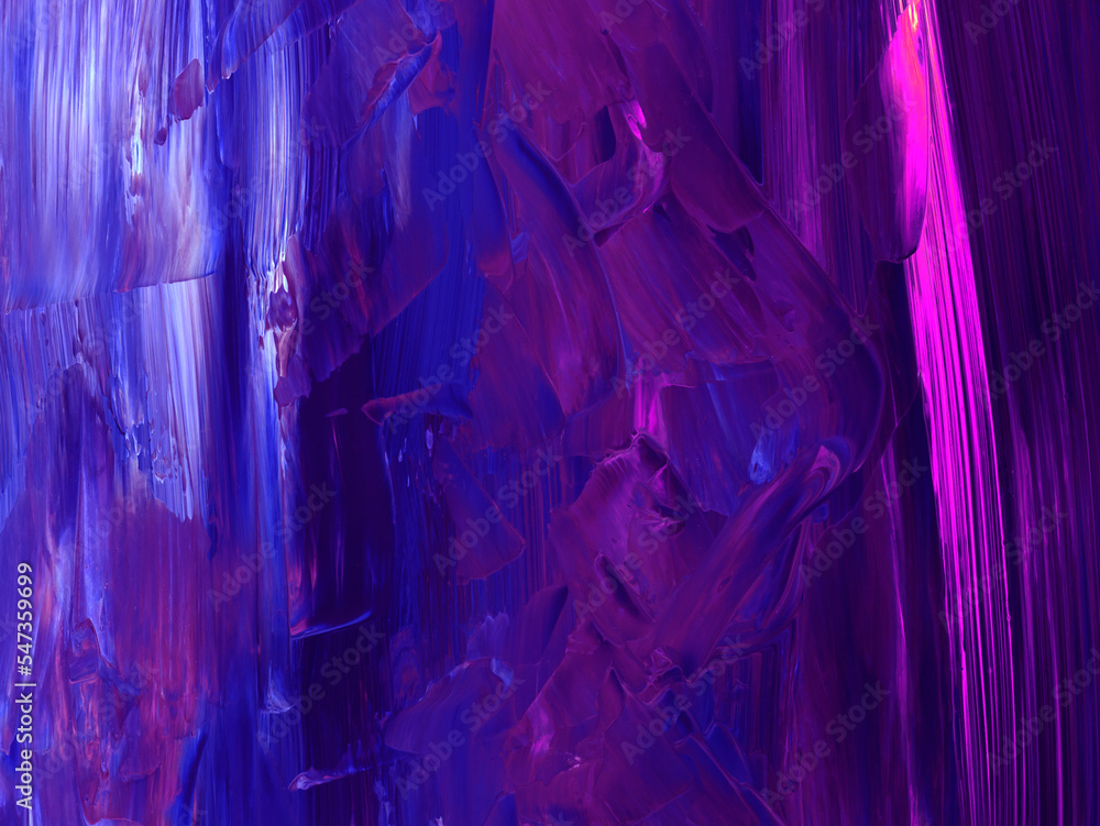 Neon abstract art painting in purple colors, creative hand painted background, acrylic, brush texture, dark artwork. Neon abstract art painting in purple colors, creative hand painted background, acrylic, brush texture, dark artwork.