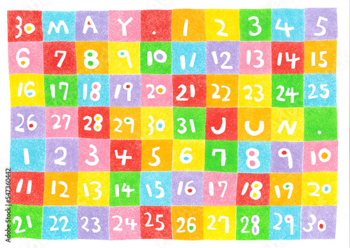 ２０２３年カラフルカレンダー（５月６月） 