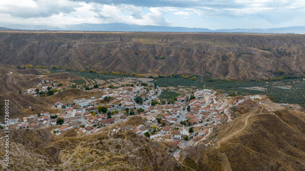 Obraz premium vista del municipio de Gorafe en la provincia de Granada, España