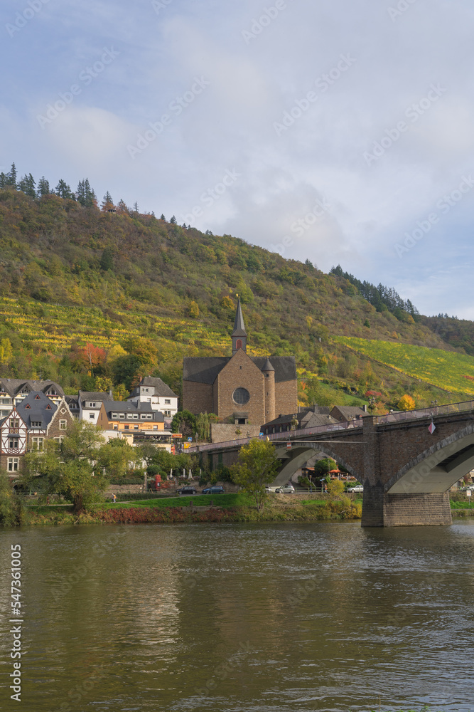 View to the german church called Saint Remaclus in the city Cochem