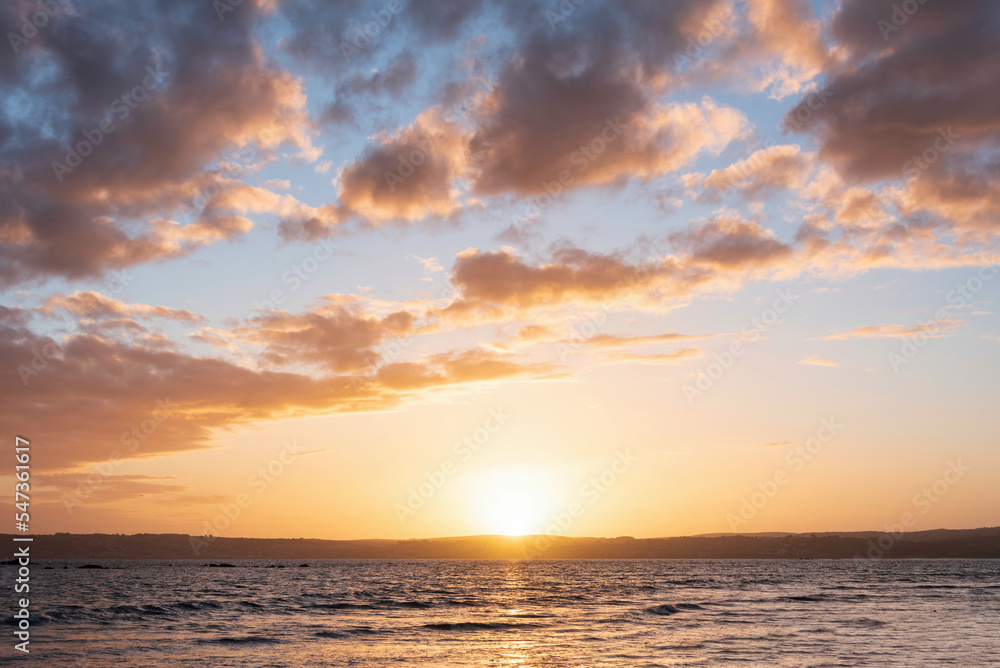 Lovely landscape image of St Michael's Mount in Cornwall England during soft pastel color sunset evening Lovely landscape image of St Michael's Mount in Cornwall England during soft pastel color sunset evening