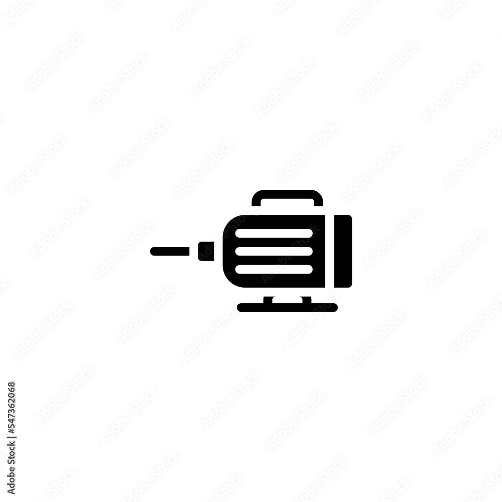 Vector sign of electric motor symbol is isolated on a white background. vector illustration icon color editable. Vector sign of electric motor symbol is isolated on a white background. vector illustration icon color editable.