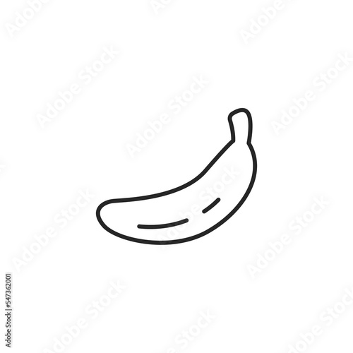 Vector sign of banana symbol is isolated on a white background. vector illustration icon color editable.