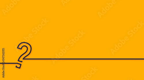 Yellow question mark background with text space. Quiz symbol.