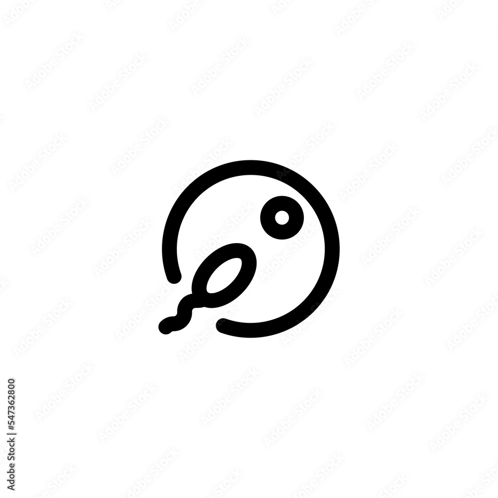 Vector sign of sperm symbol is isolated on a white background. vector illustration icon color editable.