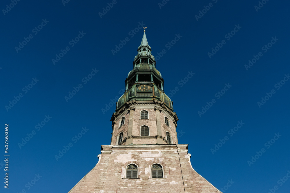 St. Peter's Church tower in Riga, Latvia St. Peter's Church tower in Riga, Latvia