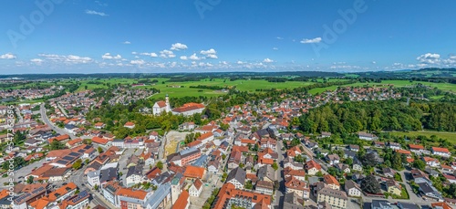 Ausblick auf Marktoberdorf, höchstgelegene Kreisstadt Deutschlands