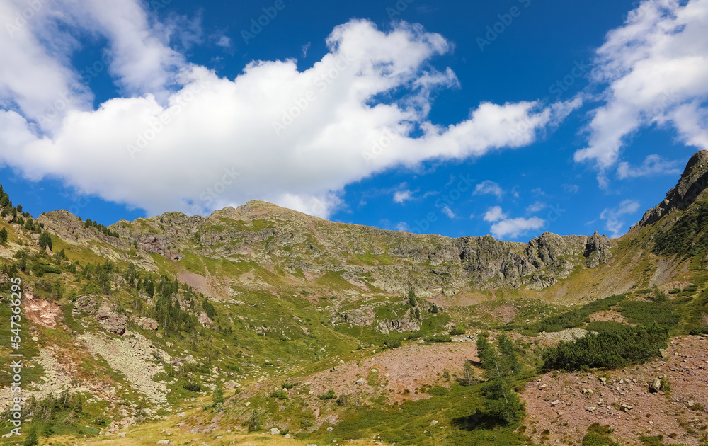 Panorama of the mountains of Northern Italy in the summer Panorama of the mountains of Northern Italy in the summer