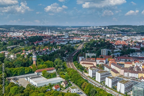 Die Doppelstadt Ulm - Neu-Ulm im Luftbild  Glacispark  westlicher Bereich