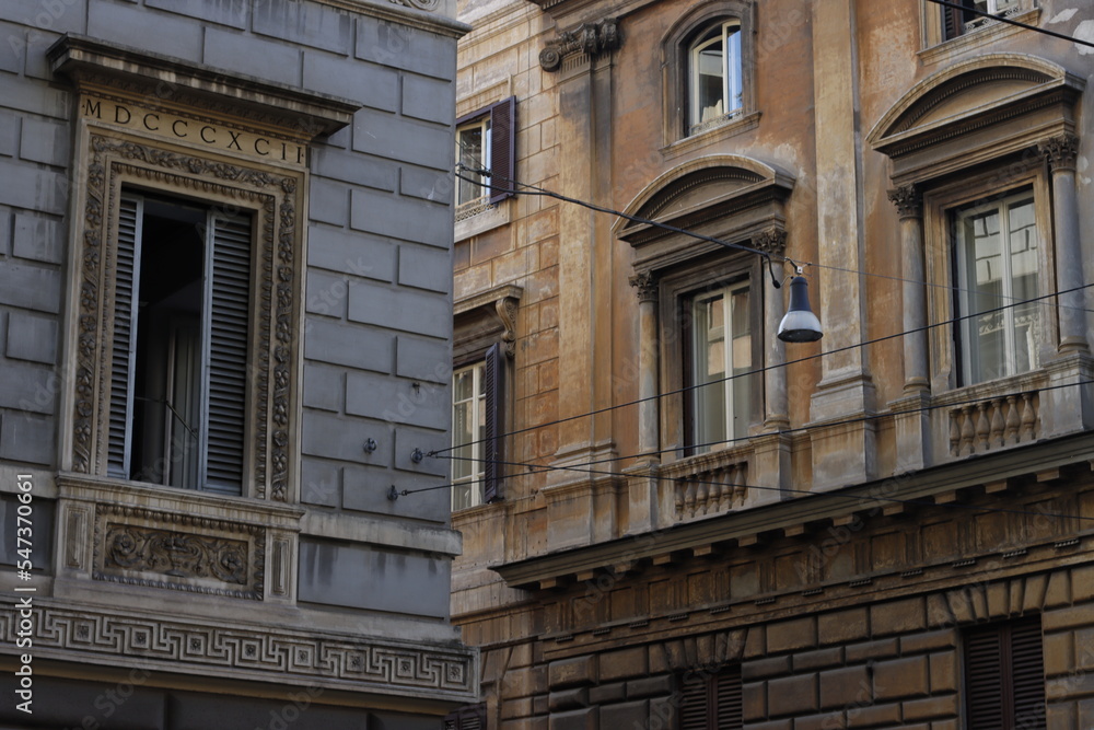 Architecture in the historic city of Roma, Italy