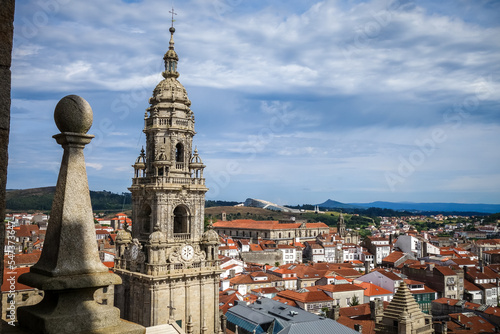 Santiago de Compostela view from the Cathedral  Galicia  Spain