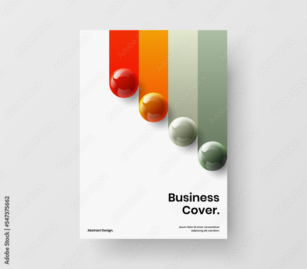 Trendy banner design vector concept. Amazing realistic balls handbill illustration.