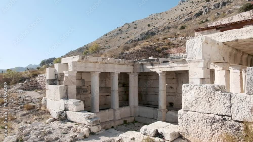 Doric fountain house of Sagalassos ancient city, also knows as Hellenistic fountain Doric fountain house of Sagalassos ancient city, also knows as Hellenistic fountain