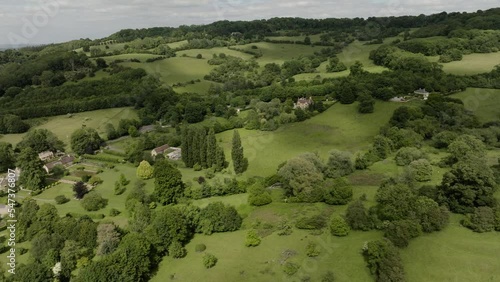 Broadway Fish Hill Worcestershire Summer Countryside Midlands Beautiful Picturesque Aerial Landscape UK Trees Green