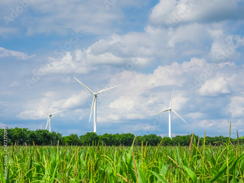 wind turbine on field