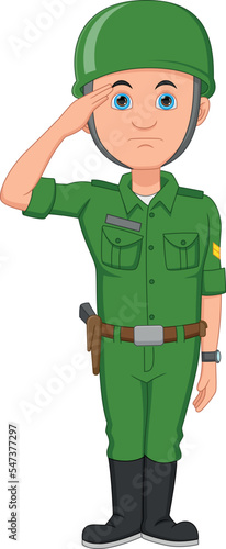 soldier boy cartoon on white background