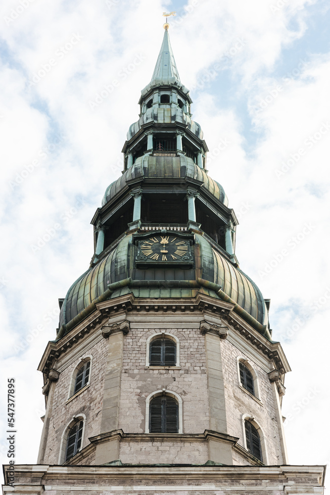 St. Peter's Church tower in Riga, Latvia St. Peter's Church tower in Riga, Latvia