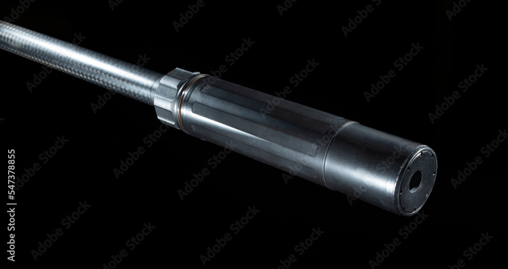 Silencer on a black background Silencer on a black background