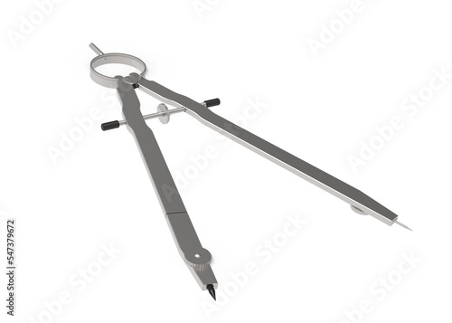 Foto technical drawing tool in different positions on transparent background