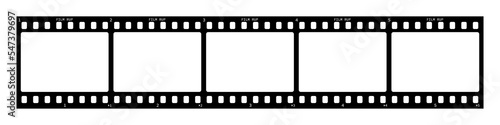 Filmstrip. Retro film strip frame. Video film strip roll. Tape photo film strip frame, video film strip roll. Vector EPS 10