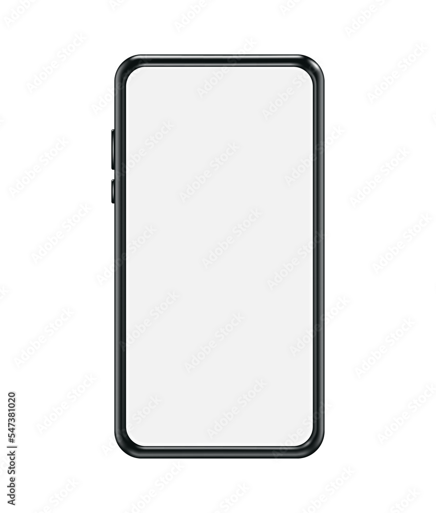 Black smartphone with blank screen Black smartphone with blank screen