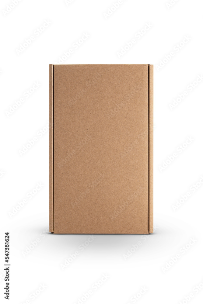 cardboard rectangular packaging box isolated on white background cardboard rectangular packaging box isolated on white background