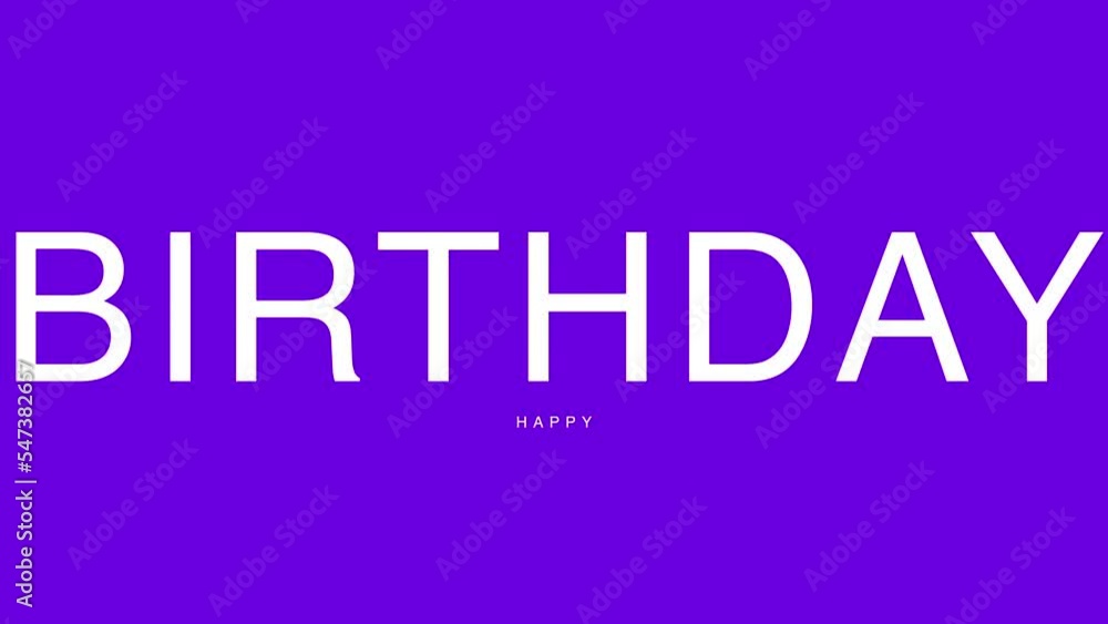 Happy Birthday on purple modern gradient, motion holidays and promo style background Happy Birthday on purple modern gradient, motion holidays and promo style background