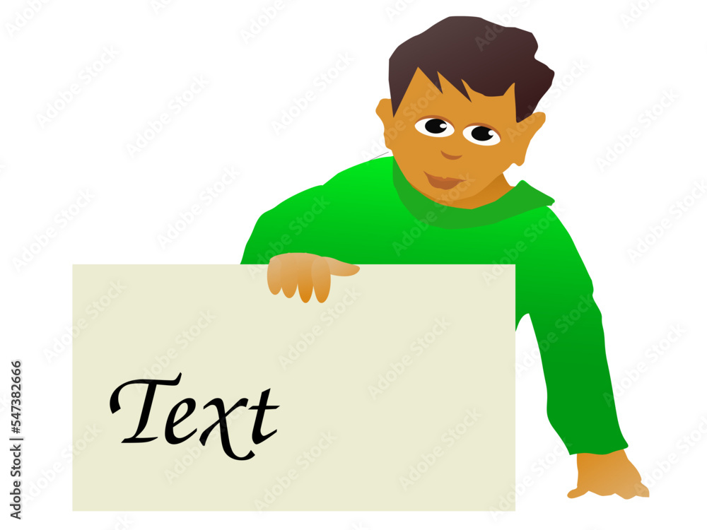 child holding a blank poster in his hands child holding a blank poster in his hands
