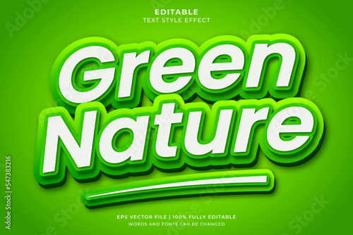 Nature green 3d editable text effect
