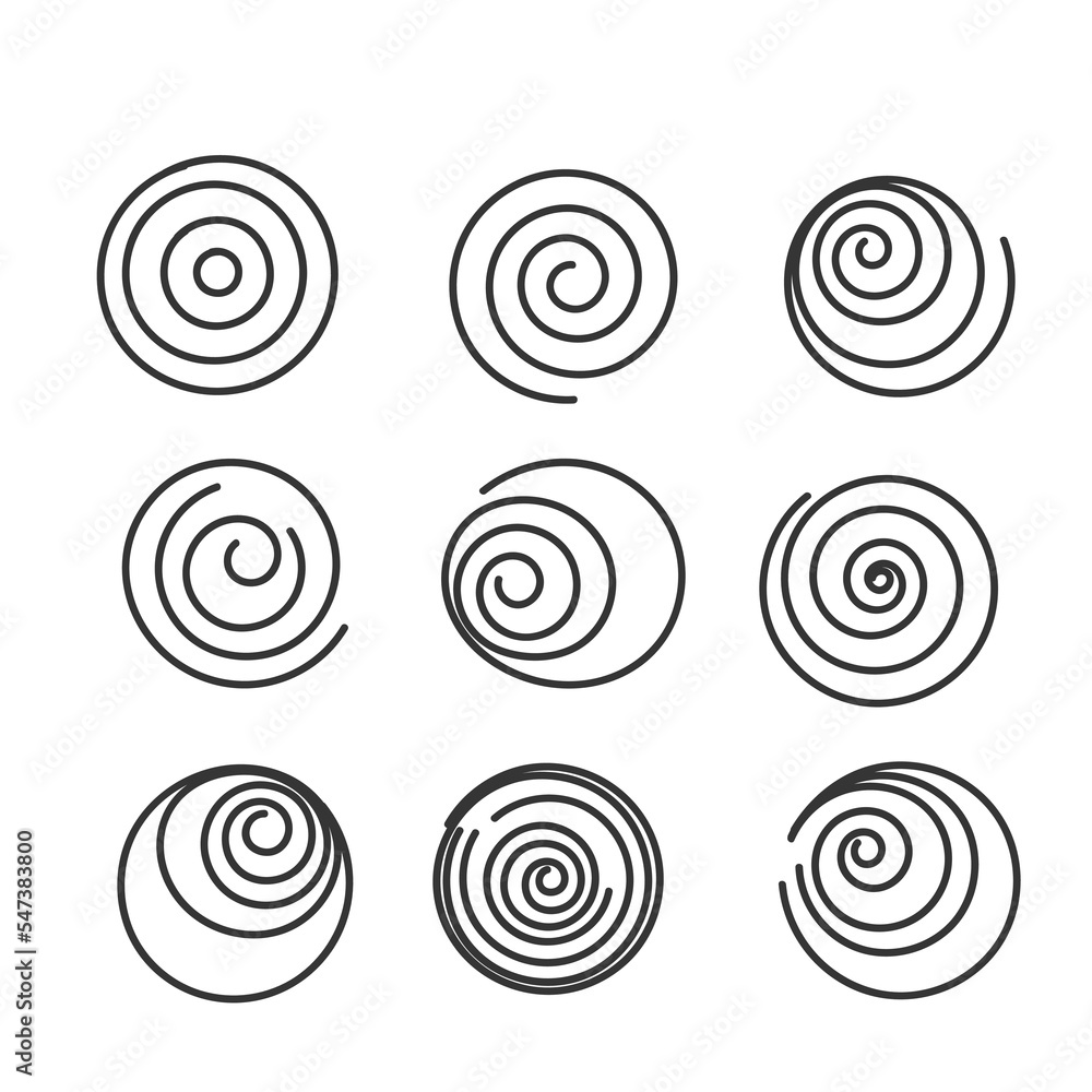hand drawn doodle abstract spiral circle illustration hand drawn doodle abstract spiral circle illustration