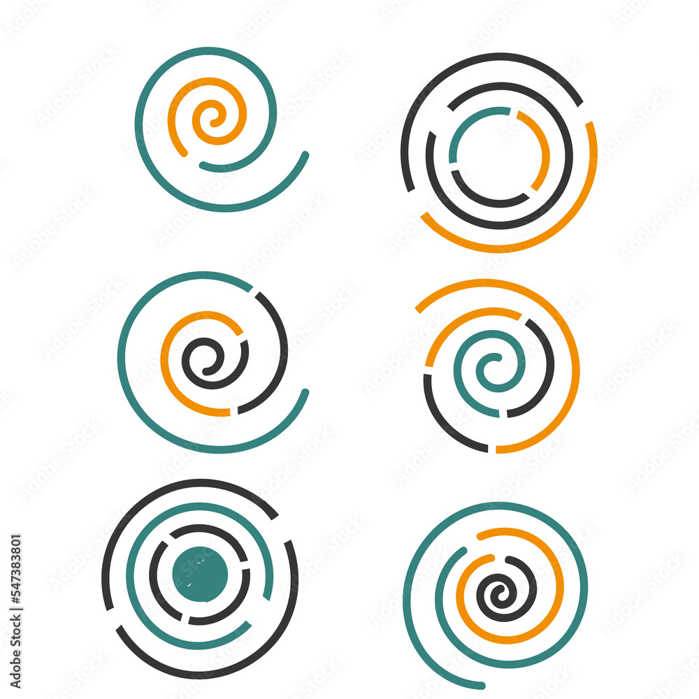 hand drawn doodle abstract spiral circle illustration hand drawn doodle abstract spiral circle illustration