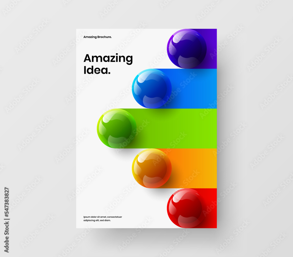 Amazing cover A4 design vector template. Premium realistic balls postcard concept. Amazing cover A4 design vector template. Premium realistic balls postcard concept.