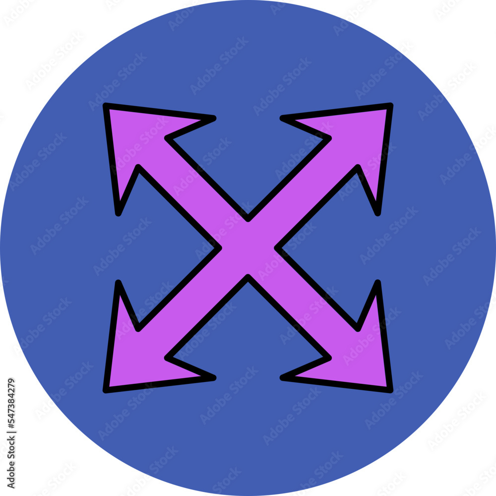 Maximize Multicolor Circle Filled Line Icon Maximize Multicolor Circle Filled Line Icon