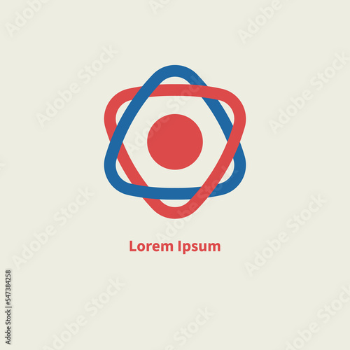 Logo with intersecting orbits