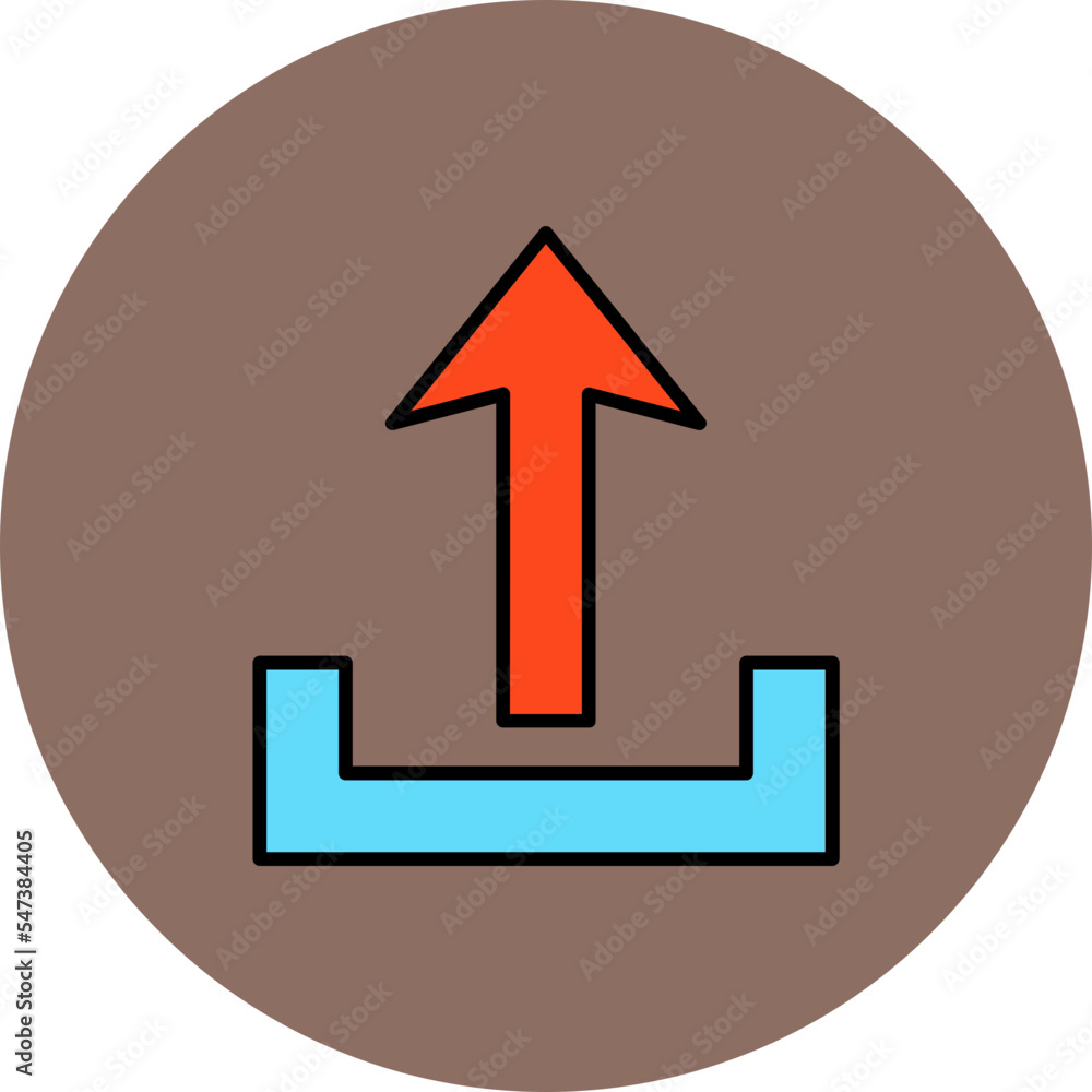 Upload Multicolor Circle Filled Line Icon Upload Multicolor Circle Filled Line Icon
