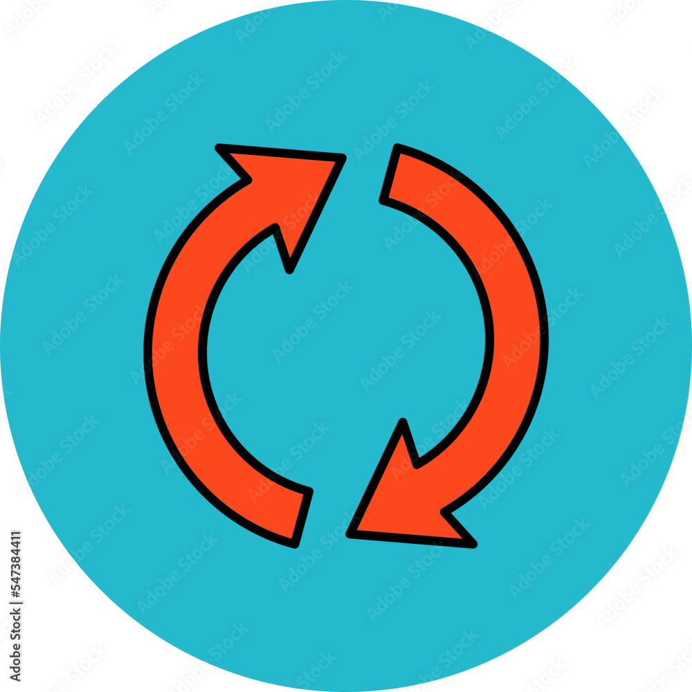 Circular Multicolor Circle Filled Line Icon Circular Multicolor Circle Filled Line Icon