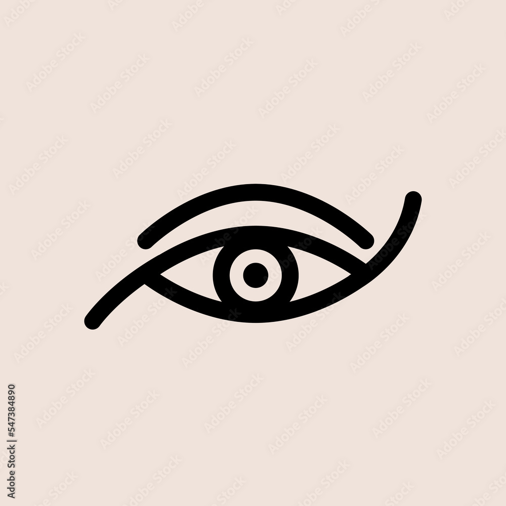 Eye linear icon. Abstract line eye Eye linear icon. Abstract line eye