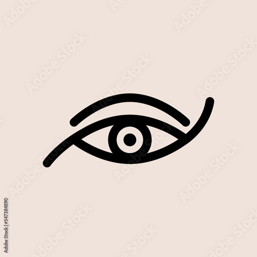 Eye linear icon. Abstract line eye