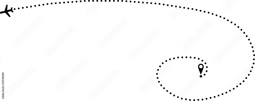 Airplane dotted line Airplane dotted line