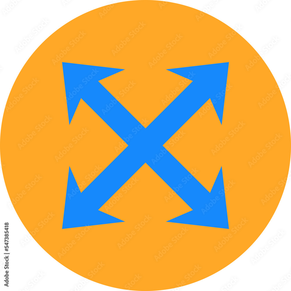 Maximize Multicolor Circle Flat Icon Maximize Multicolor Circle Flat Icon