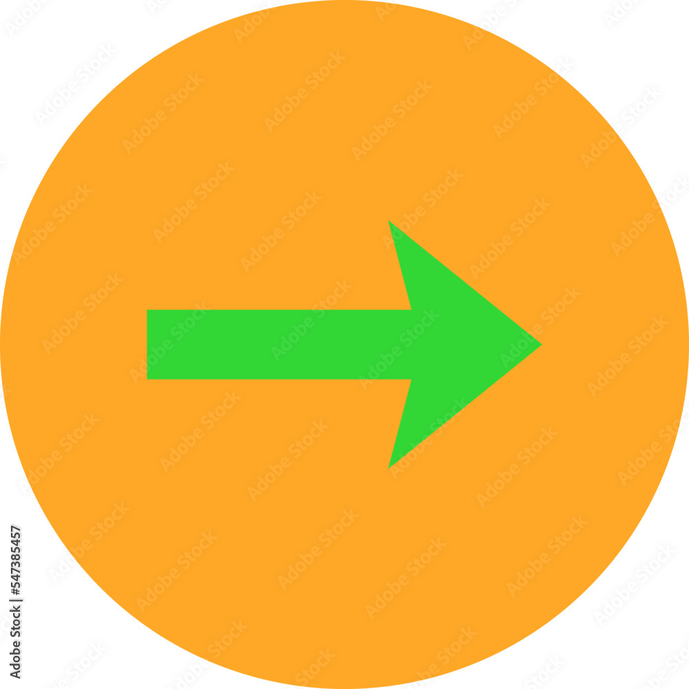 Right Multicolor Circle Flat Icon Right Multicolor Circle Flat Icon