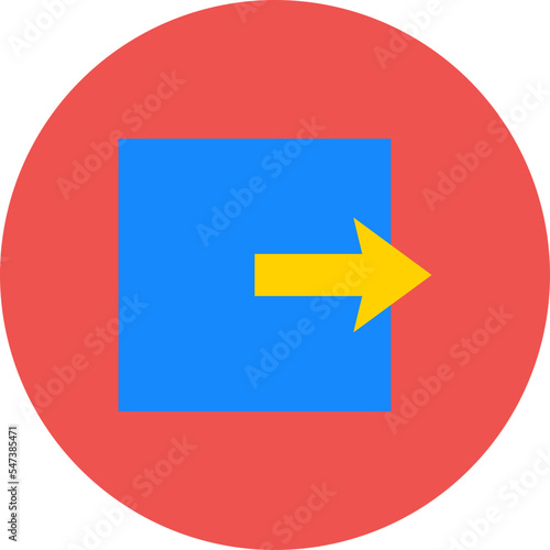 Logout Multicolor Circle Flat Icon Free Download Logout Multicolor Circle Flat Icon - GFXLoad