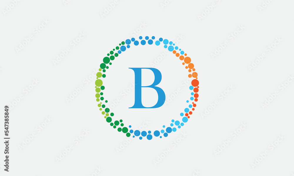 Dot circle logo and dot circle nutrition monogram vector design with dot circle symbol vector Dot circle logo and dot circle nutrition monogram vector design with dot circle symbol vector
