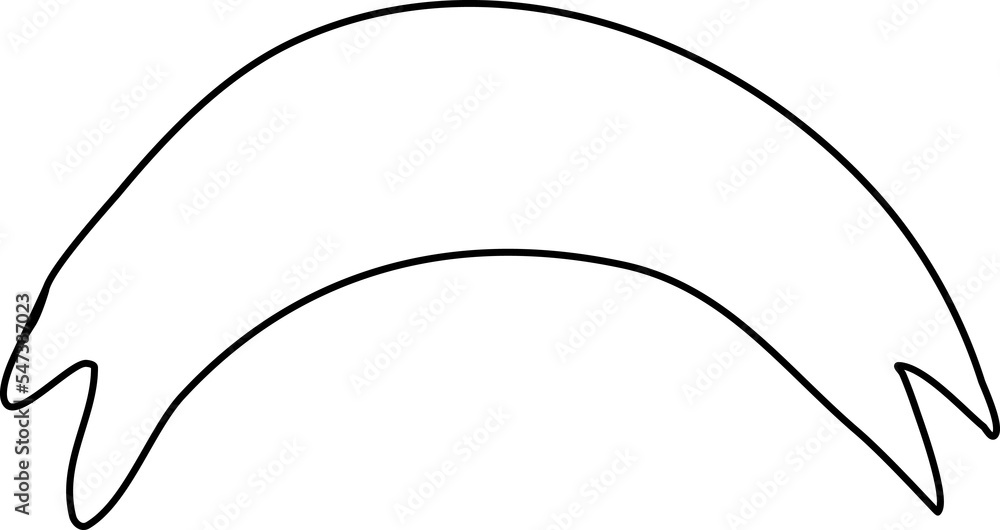 Hand drawn ribbon Hand drawn ribbon