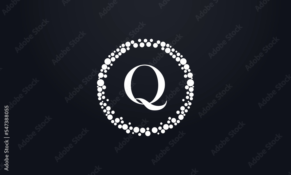 Dot circle logo and dot circle nutrition monogram vector design with dot circle symbol vector Dot circle logo and dot circle nutrition monogram vector design with dot circle symbol vector