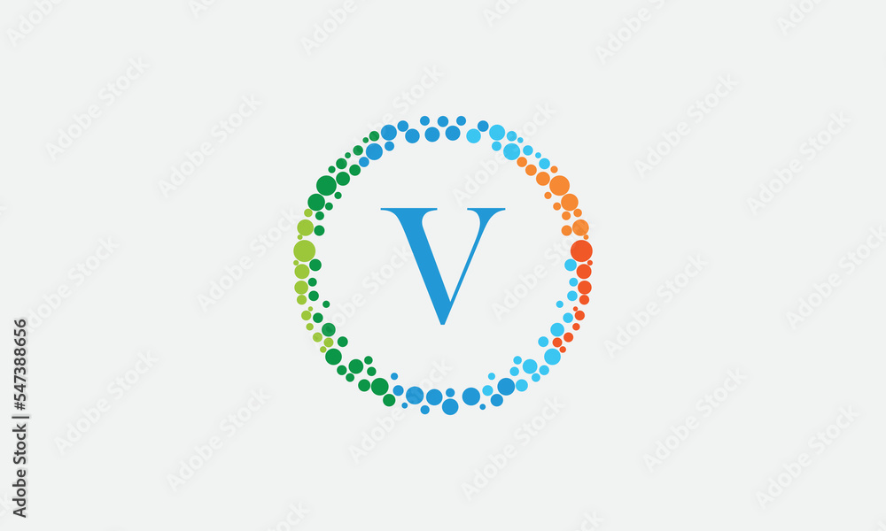 Dot circle logo and dot circle nutrition monogram vector design with dot circle symbol vector Dot circle logo and dot circle nutrition monogram vector design with dot circle symbol vector
