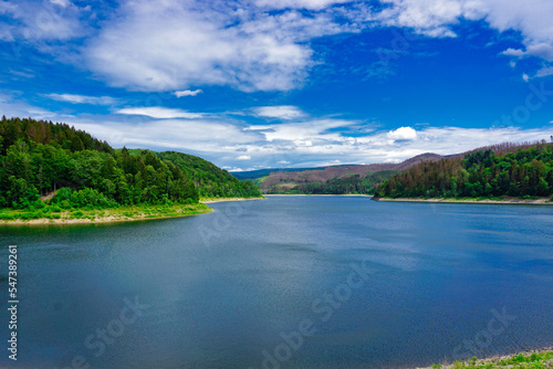 landscape with lake and blue sky © Vitalii