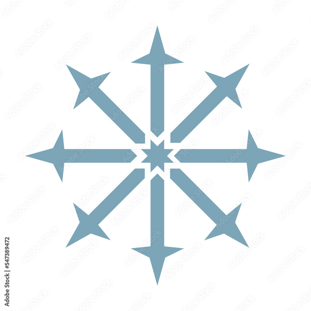 Blue snowflake vector clip-art. Blue snowflake vector clip-art.