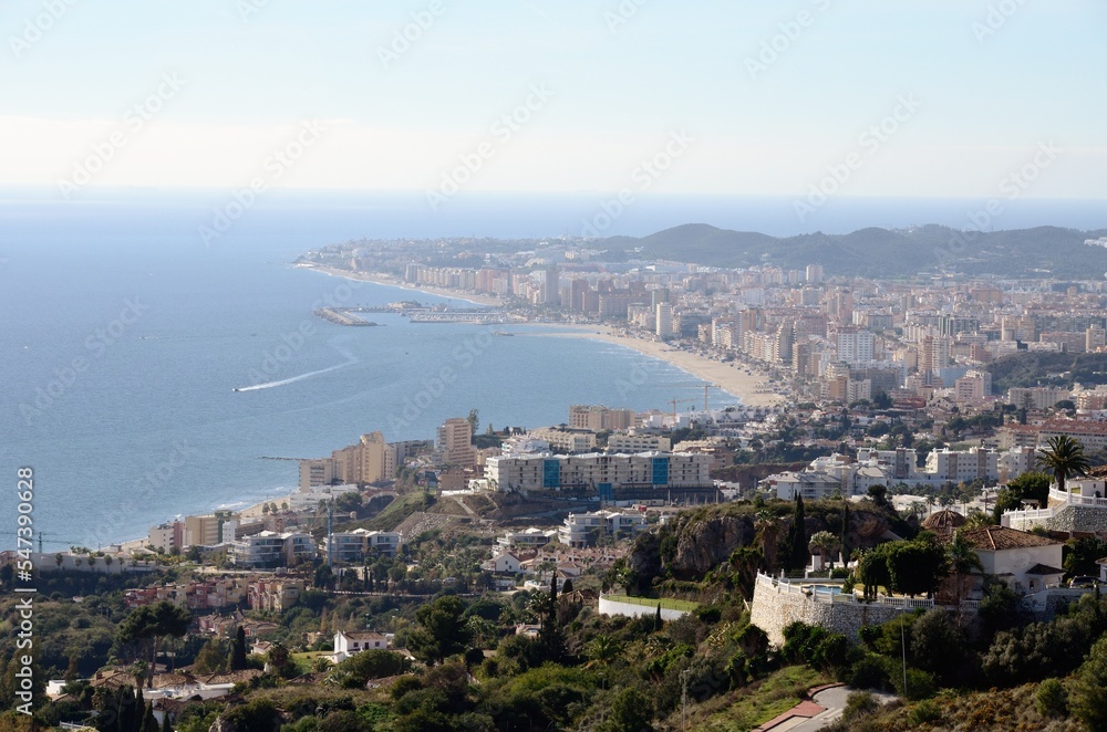 Vista de Fuengirola, Costa del Sol, Malaga, Andalucia, España